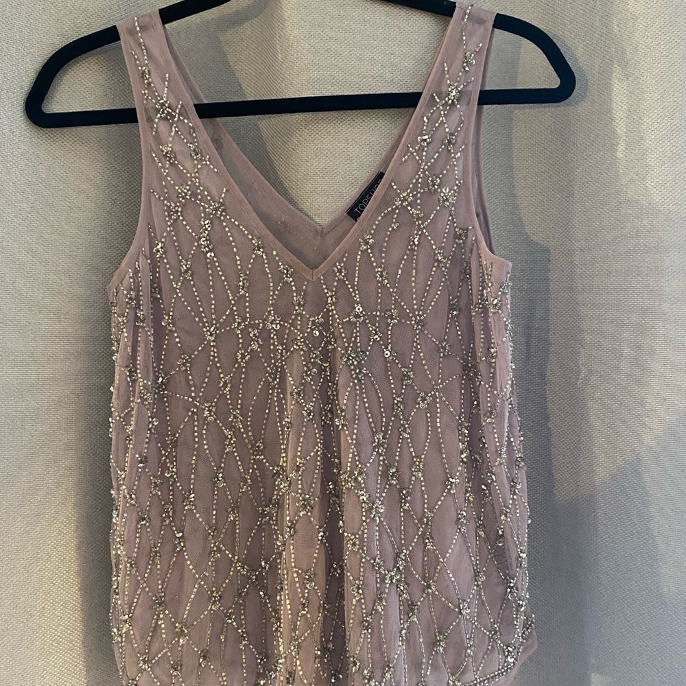 Top Shop Purple Sequence Top! Size 4
